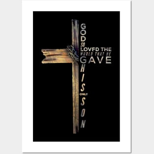 John 3:16, Christian Cross Posters and Art